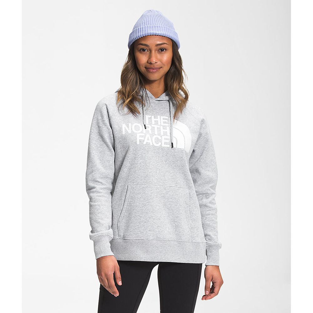 The North Face Hoodie Womens Australia - The North Face Half Dome Pullover Light Grey / White Hiking